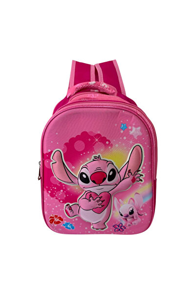 Generic Brand Ghiozdan copii 3D Stitch, 33 cm, compartimente multiple, buzuna...