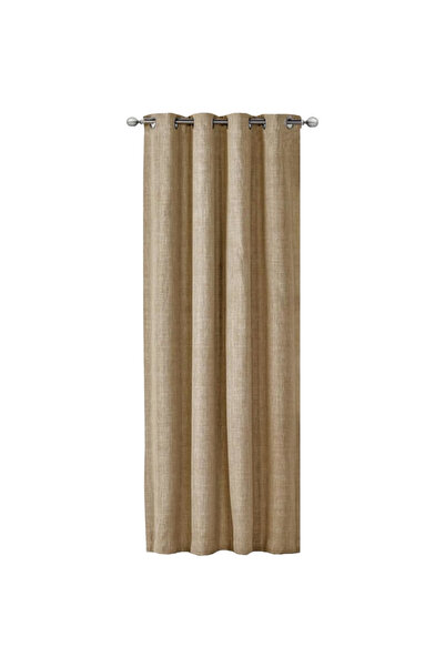 OtherMax Perdea Individuală Semitransparentă din In cu Inele Bej 140 x 245 cm...