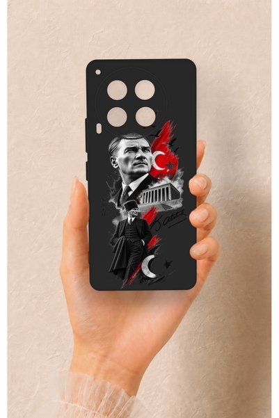 Vip Case Tecno Camon 30 Compatible Ataturk Anıtkabir Patterned Silicone Case