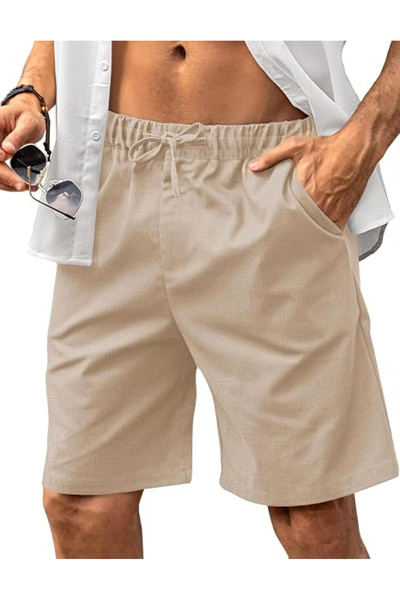 OEM Pantaloni scurți cargo crem pentru bărbați, ușori, respirabili, 2XL