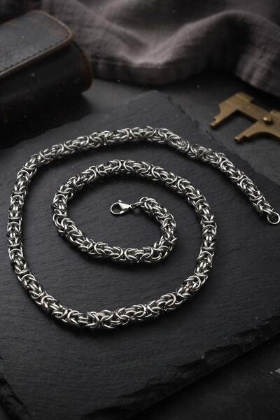 Prestige Stainless Steel Mesh Design Necklace Chain 6mm 902943