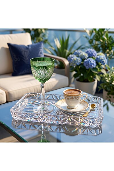 AKDEN STORE Crystal Colored Coffee Cup 165 ml - Water Glass