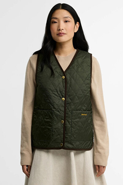 Barbour Tartan Reimagined Icons Reversible İçlik Yelek OL74 Olive Classic