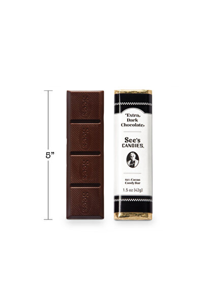 See's Candies Extra Dark Chocolate Candy Bar - 1.5 oz.