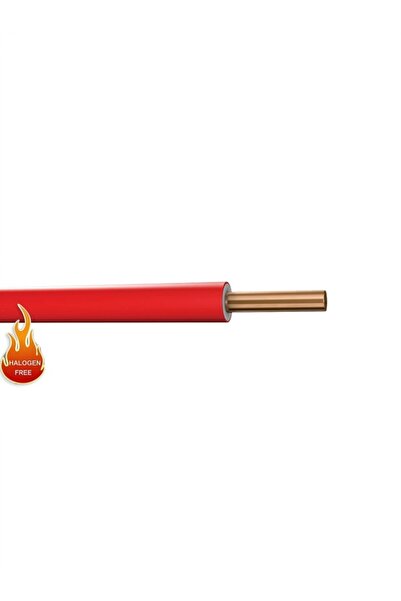 NYA 4mm² Kablo Tek Damar (Kırmızı) 1 metre