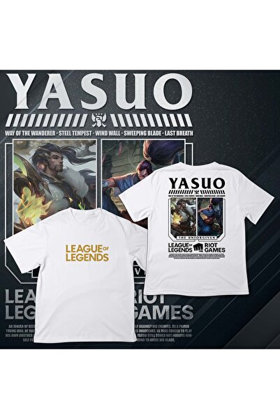 EZ Design League of Legends -Yasuo- Printed White Oversize T-Shirt