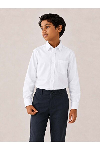 Victor and Jane Boys Long Sleeve Collared Shirt