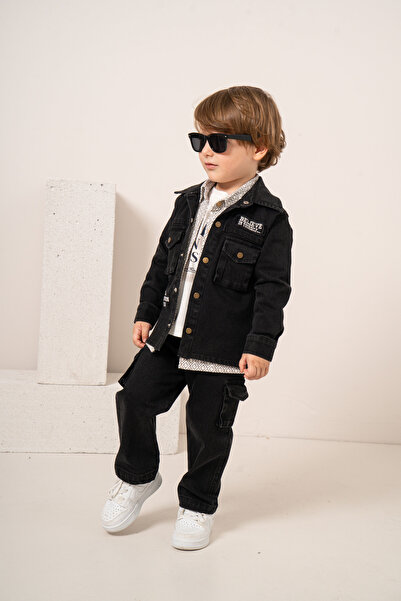 JNF kids Baby Boy & Kids T-Shirt, Shirt, Jacket and Pants 4-Piece Combination...