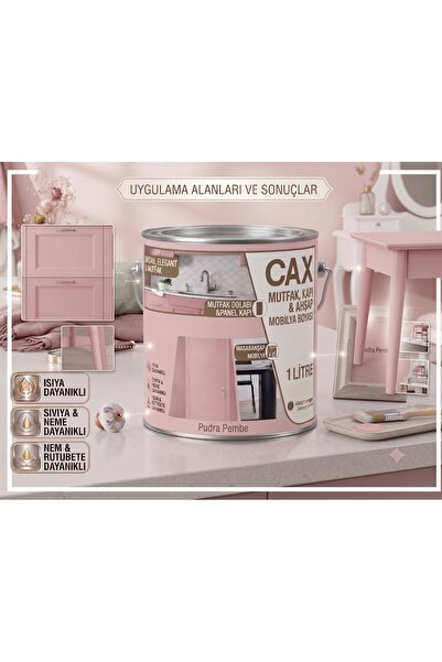 caxcolors CAX 1 Litre Masa ve Sehpa Boyası - Çok Amaçlı Ahşap, Mobilya ve Seh...