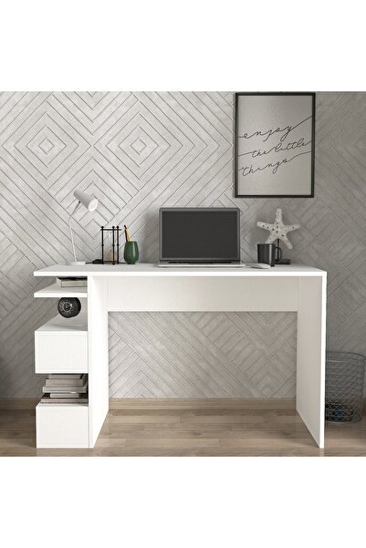 DECORMET SNAKE ÇALIŞMA MASASI BEYAZ/TESBİH