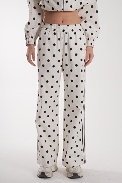 COLORDS Women's Polka Dot Stripe Detail Trousers