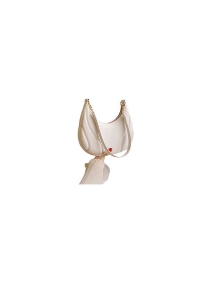 OEM Women's Bag , crescent shape, ivory