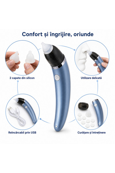 Generic Brand Electric nasal aspirator for babies and children, 5 speeds, 2 s...