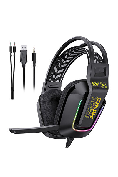 Onikuma Căști de gaming X13, difuzoare de 50mm, RGB, microfon, USB/3.5mm, cab...
