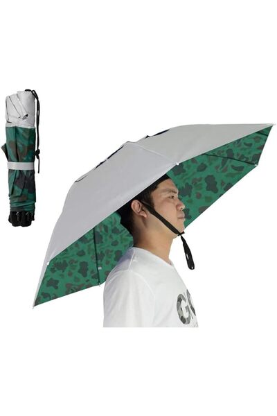 Newbie Foldable Fishing Umbrella Hat for Sun and Rain Protection, Adjustable ...