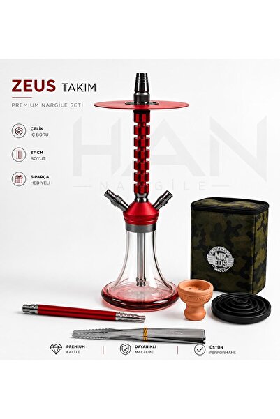Genel Markalar ZEUS 37 CM Profesyonel Nargile Takımı – Çantalı Premium Set