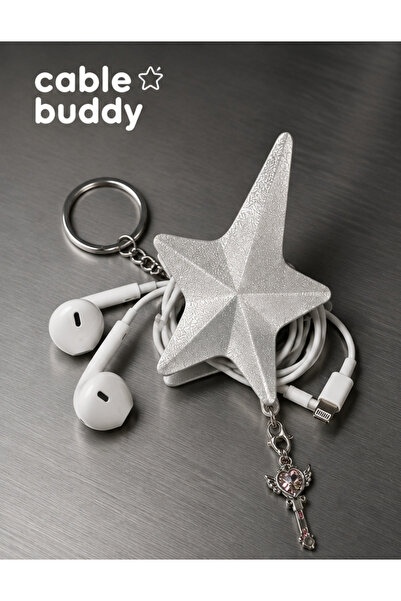 Pocket People Cable Buddy Yıldız Kulaklık Kablo Sarıcı Anahtarlık & Çanta Charmı