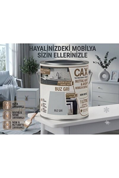 caxcolors CAX 1 Litre Komodin ve Gardırop Boyası - Çok Amaçlı Dolap, Gardrop ...