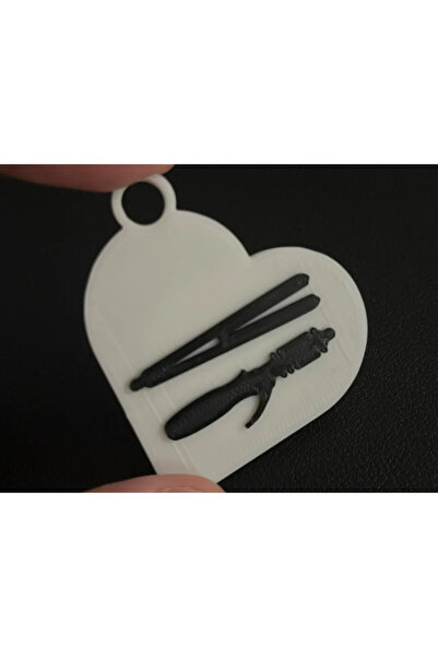 DU&ER 6-Piece Hairdresser Themed Keychain Hair Salon Keychain Hairdresser Acc...