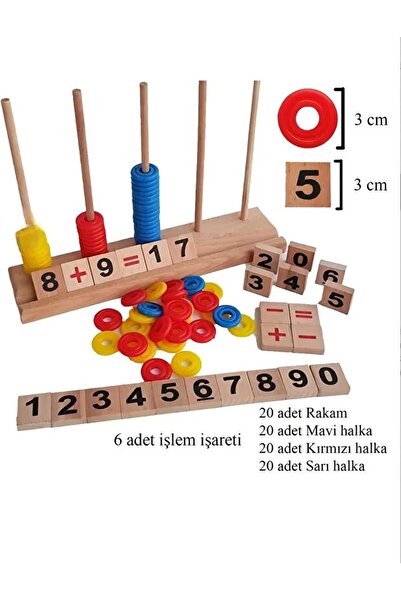 NUNU Wooden Math Operation Game – Educational Numbers Set for Addition, Subtr...