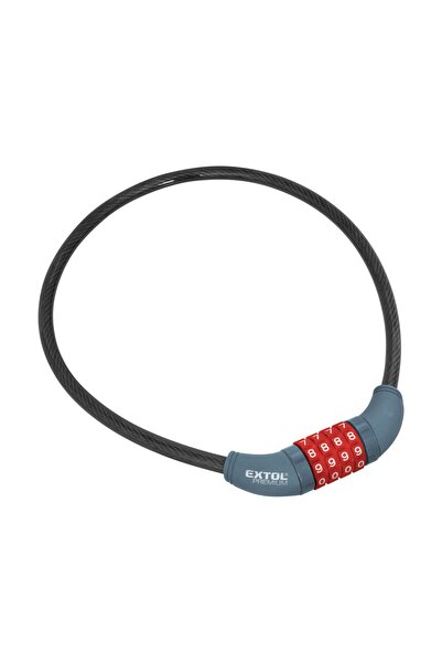 Extol Premium Bicycle cable lock, EXTOL PREMIUM, 8857822, 10x650mm, changeabl...