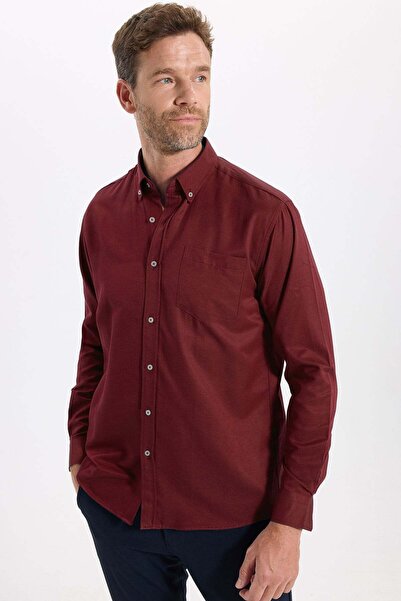 Tudors Men's Regular Fit Classic Cut Buttoned Collar Cotton Long Sleeve Pocke...