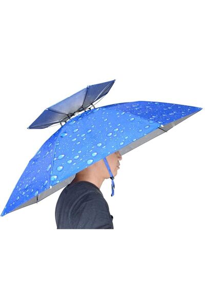 Newbie Foldable Fishing Umbrella Hat for Sun and Rain Protection, Adjustable ...