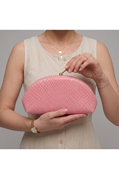 Yıkanabilir Silikon Geniş Pembe Kalemlik ve Makyaj Çantası
