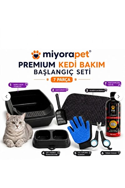 miyorapet Premium Kedi Bakım Başlangıç Seti ** 7 Parça