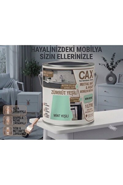 caxcolors CAX 1 Litre Komodin ve Gardırop Boyası - Çok Amaçlı Dolap, Gardrop ...