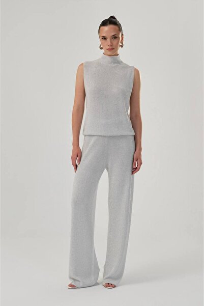 tw3 Women's Fully Stoned Knitwear with Elastic Waist Design Trousers