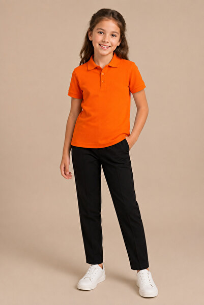 Soweto Children's Unisex Polo Collar Short Sleeve 100% Cotton Basic T-Shirt C...