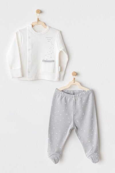 andywawa 100% Cotton Mommys 2-Piece Men's Set Gray