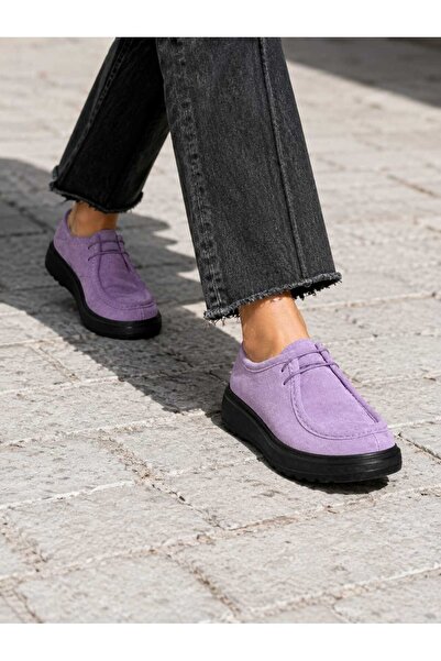 Oneka Shoes Kadın Günlük Bağcıklı Lila süet 190826SKSL1839
