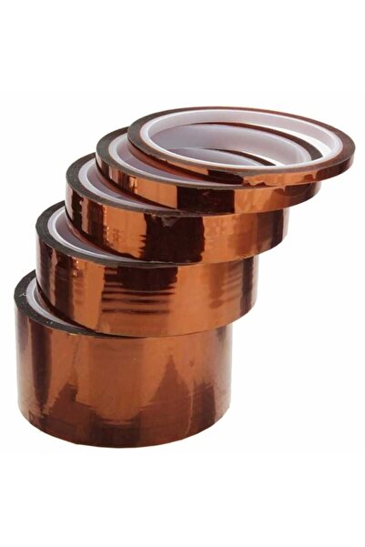 EmAyCenter Isıya Dayanıklı Kapton Poliimid Bant 25mm 30 Metre Elektronik Yalıtım ve 3D Yazıcı Maskelemesi