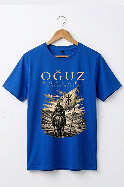 The Baski Oğuz Boys Göktürk Motifed Historical Turkish Warrior Printed 100% C...