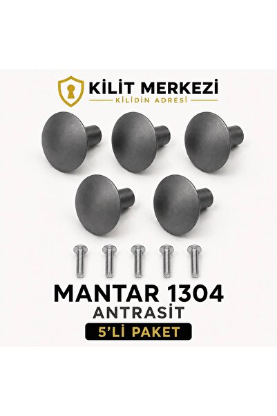 Kilit Merkezi مقبض خزانة أثاث دائري من مانتر 1304، 5 قطع، بمسمار واحد