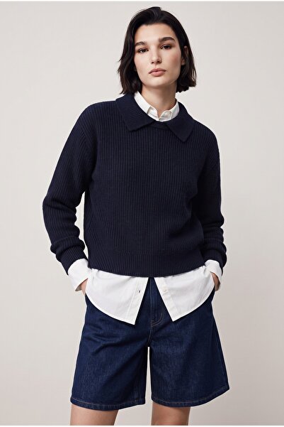 aziso Women's Polo Neck Sweater