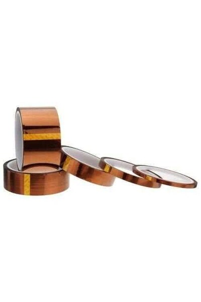 EmAyCenter Isıya Dayanıklı Kapton Poliimid Bant 25mm 30 Metre Elektronik Yalıtım ve 3D Yazıcı Maskelemesi