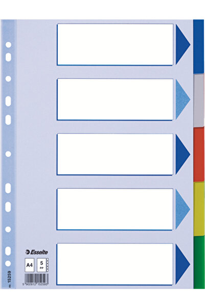 MC Micostore Separatoare index plastic 5 culori esselte