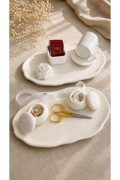 Minima Art Studio Set tavă de promisiune și cafea pentru mire – INCLUSIV CEAȘ...