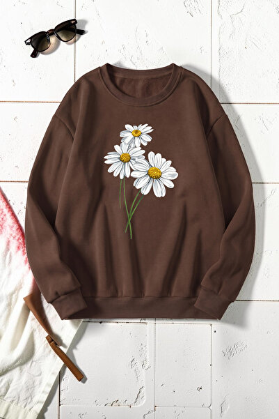 uyguntarz Unisex Printed Crew Neck Sweatshirt