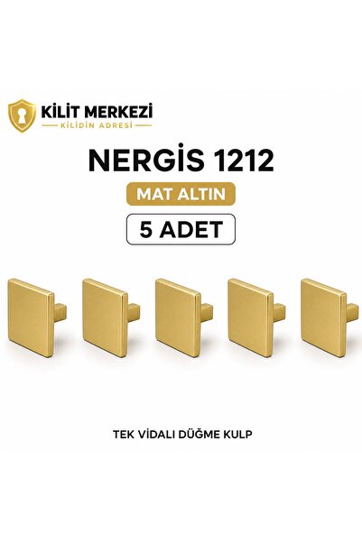 Kilit Merkezi مقبض خزانة أثاث نيرجيس 1212 مكون من 5 قطع مع مسمار واحد