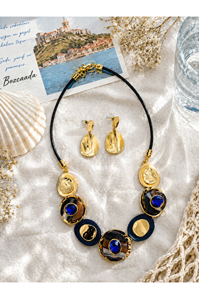 Genel Markalar Midnight Sapphire Kolye - Küpe Seti