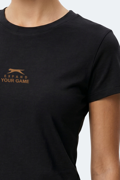 Slazenger Γυναικείο μπλουζάκι KOSTA με στάμπα σε μαύρο χρώμα