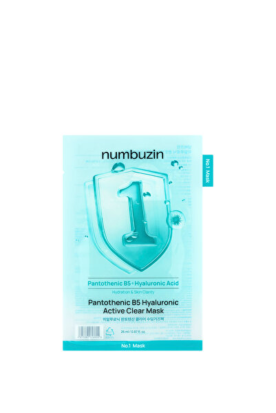 Numbuzin No.1 Pantothenic B5 Hyaluronic Active Clear Mask Yatıştırıcı Yüz Mas...