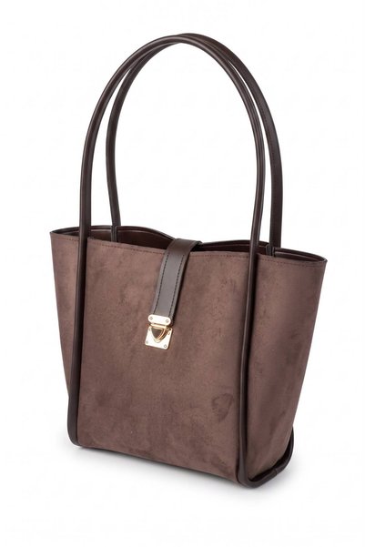 ROYAL LADYS Large Bag with Gold Detail + Gift Scarf
