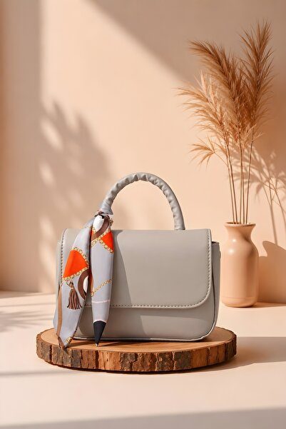 İmajButik Gray Scarf Hand & Shoulder Bag
