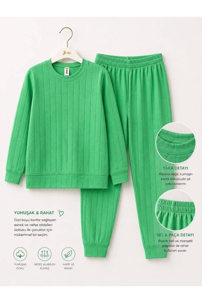 H&C COOLBOY H&C Girls' Pajama Set Jacquard Long Sleeve Top and Elastic Bottom...
