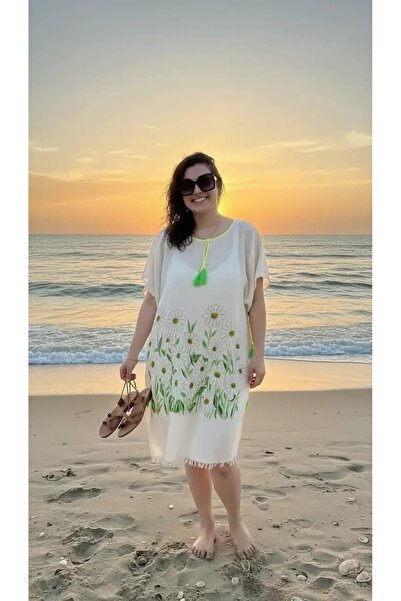 ELİTE NOVA SHOPPİNG Cotton Bohemian Patterned Muslin Cotton Pareo Beach Dress...